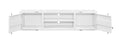 White 2 Door 2 Shelf Tv Stand With Container Lock White Primary Living Space 70 Inches 70 79 Inches 70 Inches Iron