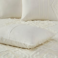 3 Piece Cotton Duvet Cover Set Queen Off White Cotton