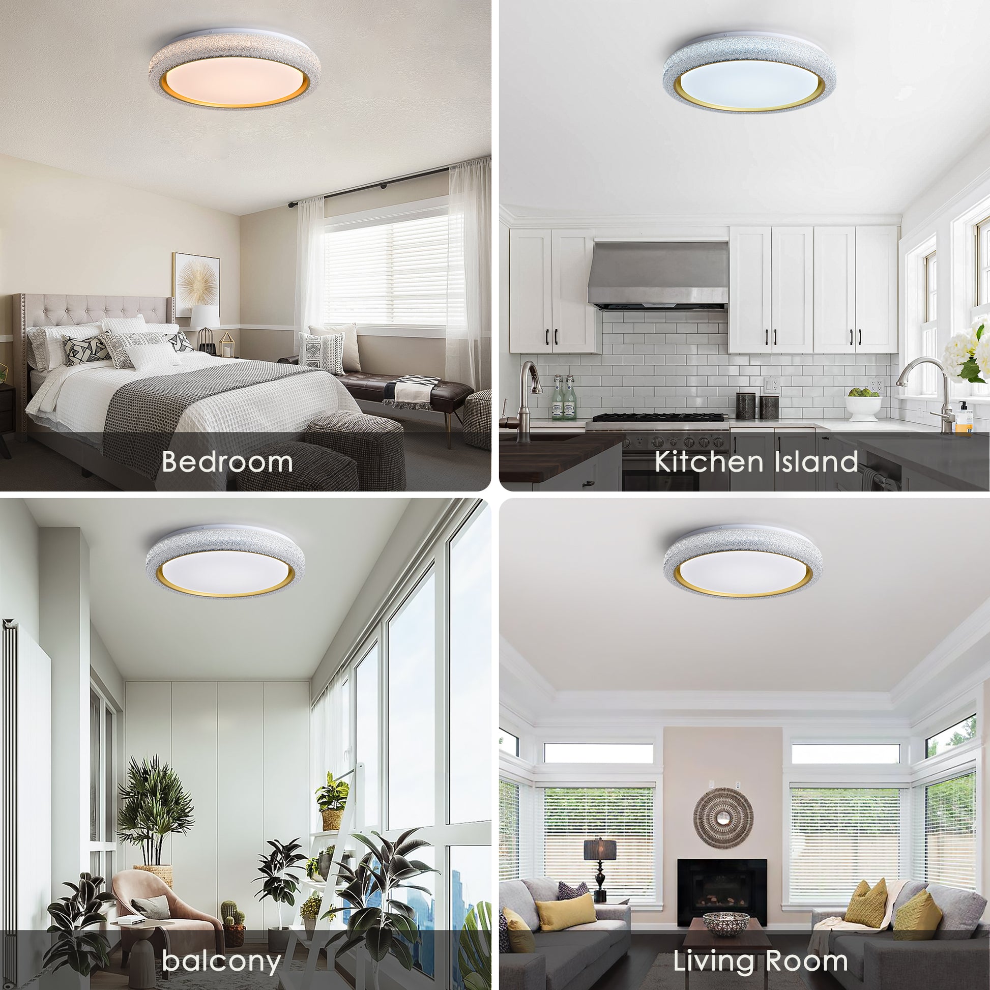 Led Flush Mount Ceiling Light Fixture, 19.69In 36W,3600Lm, 5 Cct Colors 2700K 3000K 3500K 4000K 5000K, Dimmable Modern Flush Mount Light Fixture For Bedroom Bathroom Hallway White Abs Acrylic