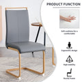 Wood Colored Mfc Desktop With Rubber Wooden Legs, Foldable Computer Desk, Foldable Office Desk, Modern Pu Leather High Backrest Soft Cushion Side Chair With Wood Grain Metal Legs. Zd 1545 C 1162 Wood Wood