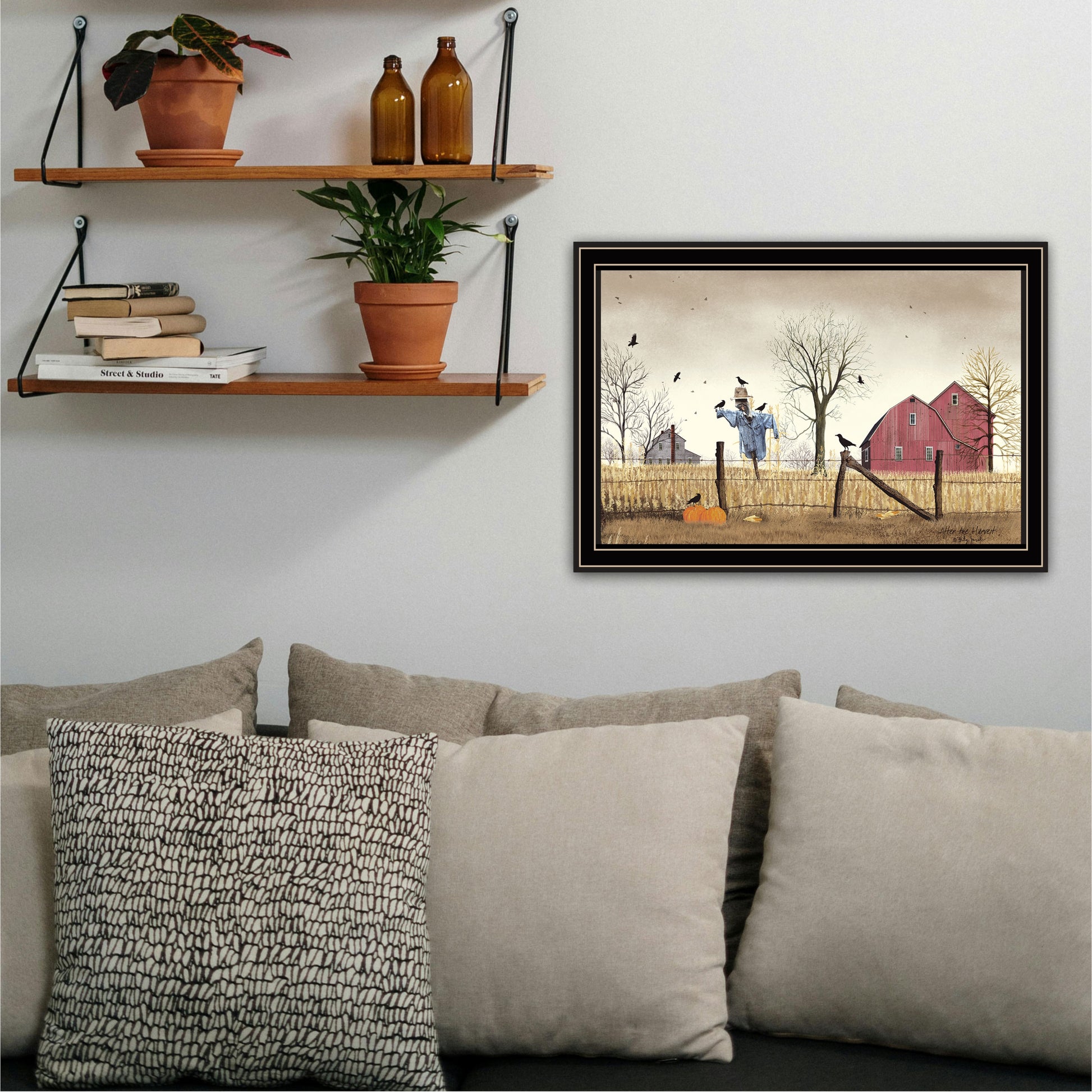 After The Harvest Black Framed Wall Art For Living Room, Bedroom Wall Art Print For Home Decor By Billy Jacobs Multi Wood Paper