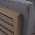Oana Right Corner Bench And Coffee Table, Dark Grey Dark Grey Acacia Wood