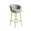 30 Inch Dining Chairs Set Of 2 Modern Style 360 Swivel Bar Chairs With Simple Design, Comfortable High Stools, And Flexible Dining Chairs Suitable For Bars, Restaurants,Velvet Bar Chair Beige Grey