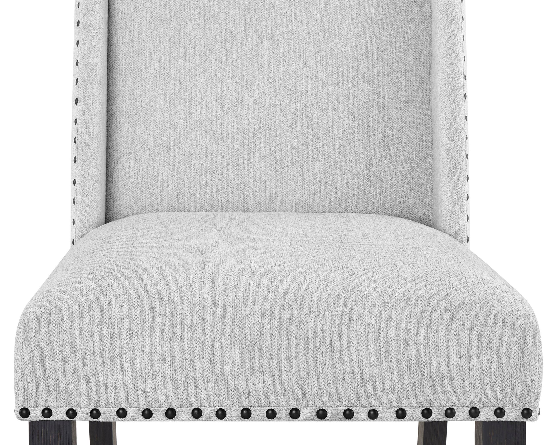 5Pc Dining Set Contemporary Style White Faux Marble Round Table Top Dove Gray Upholstery Wing Back Chairs Black Finish Wooden Solid Wood Dining Room Furniture Wood Wood Gray Seats 4 Wood Dining Room Contemporary,Modern,Transitional Round Dining Table