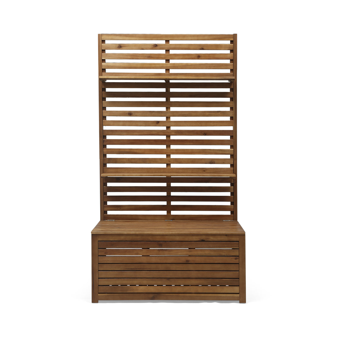 Sylmar Storage Bench With Rack Teak Acacia Wood