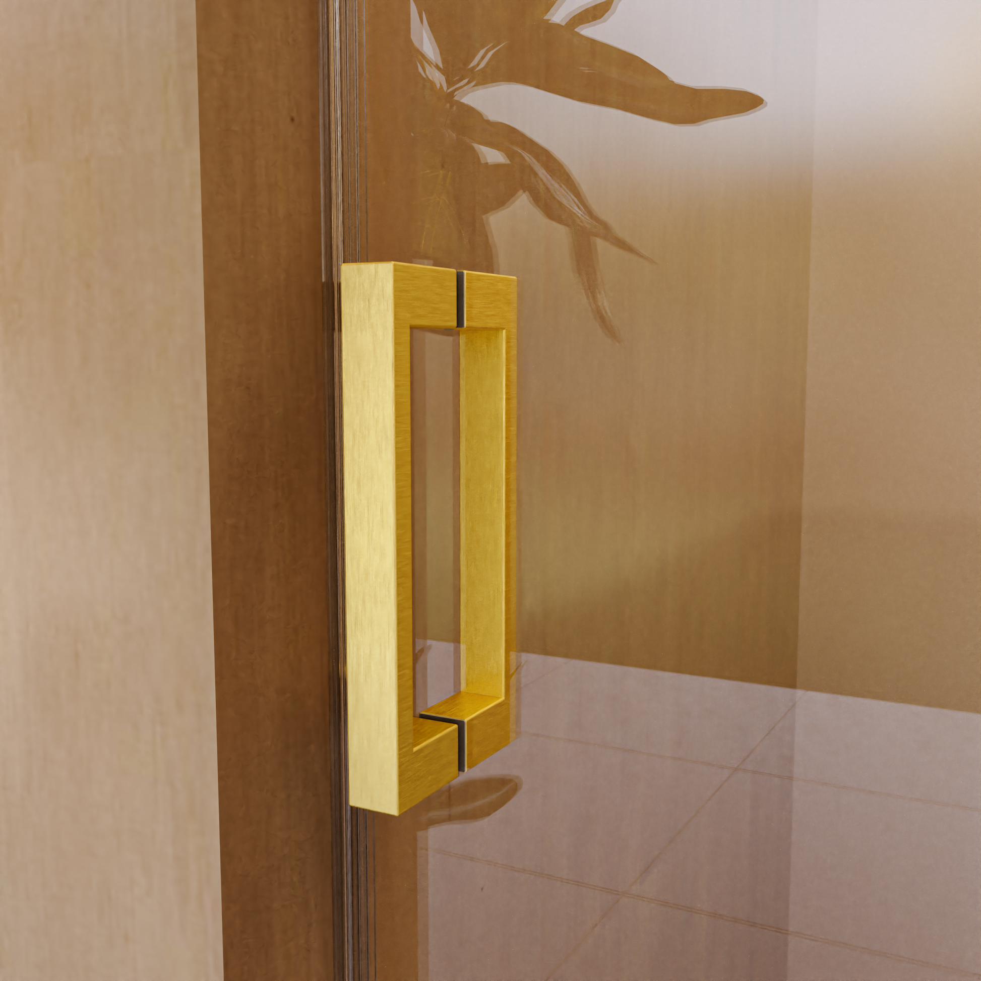 56 60" W * 76" H Frameless Single Sliding Soft Close Shower Doors With Buffer, Bathroom Sliding Shower Door, 3 8" 10Mm Thick Sgcc Tempered Glass Door, Reversible Installation, Brushed Gold Finish Brushed Gold Glass Metal