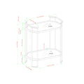 Modern Glam Mirror Top Accent Table Pale Gold Gold Glass Steel