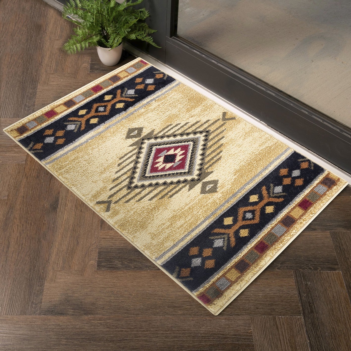 Tribes Gc Yls4003 Cream 2 Ft. 7 In. X 7 Ft. 3 In. Southwest Area Rug Cream Polypropylene