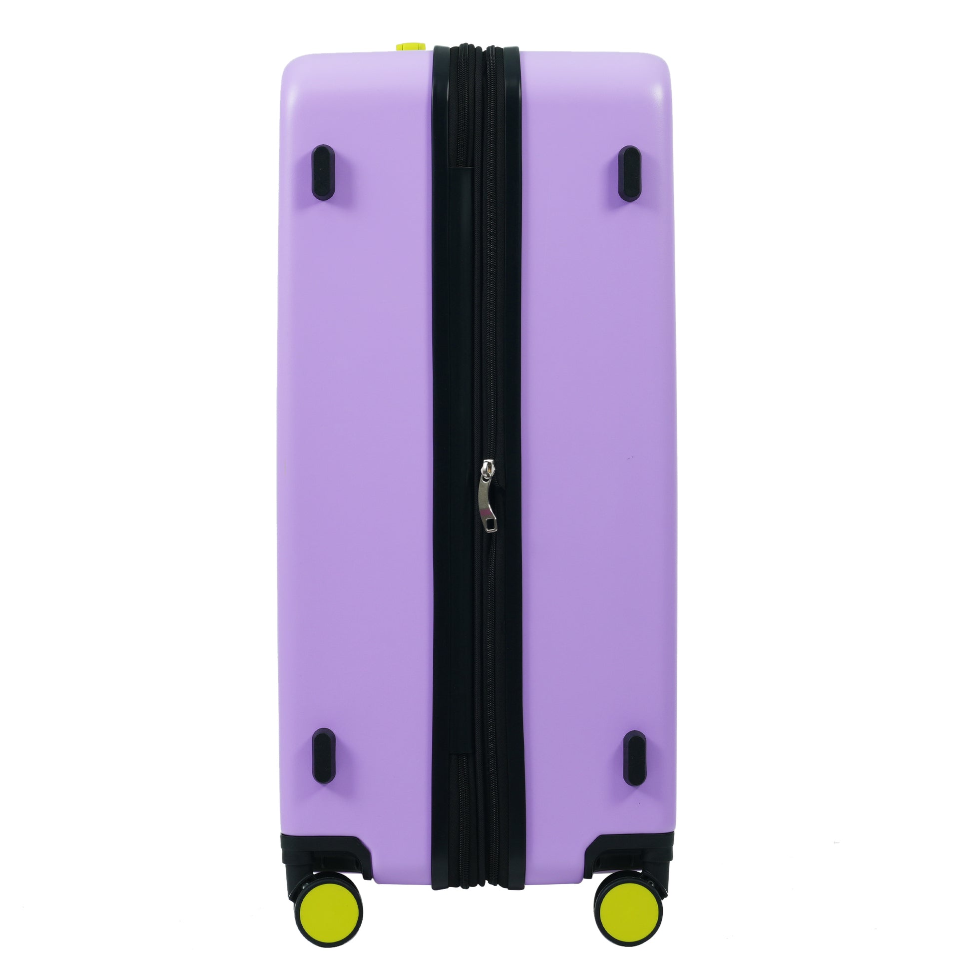 Hardshell Luggage Sets 3 Pcs Contrast Color Suitcase With Spinner Wheels And Tsa Lock 20" 24" 28" Available Purple Abs