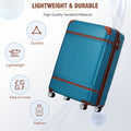 20 In Luggage 1 Piece With Tsa Locklightweight Suitcase Spinner Wheels,Carry On Vintage Luggage,Blue Blue Abs