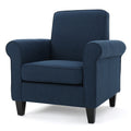 Hollister Club Chair Navy Blue Fabric 1 Seat