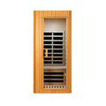 Hemlock One Person Far Infrared Roof Embedded Indoor Sauna Room Natural Wood Metal & Wood