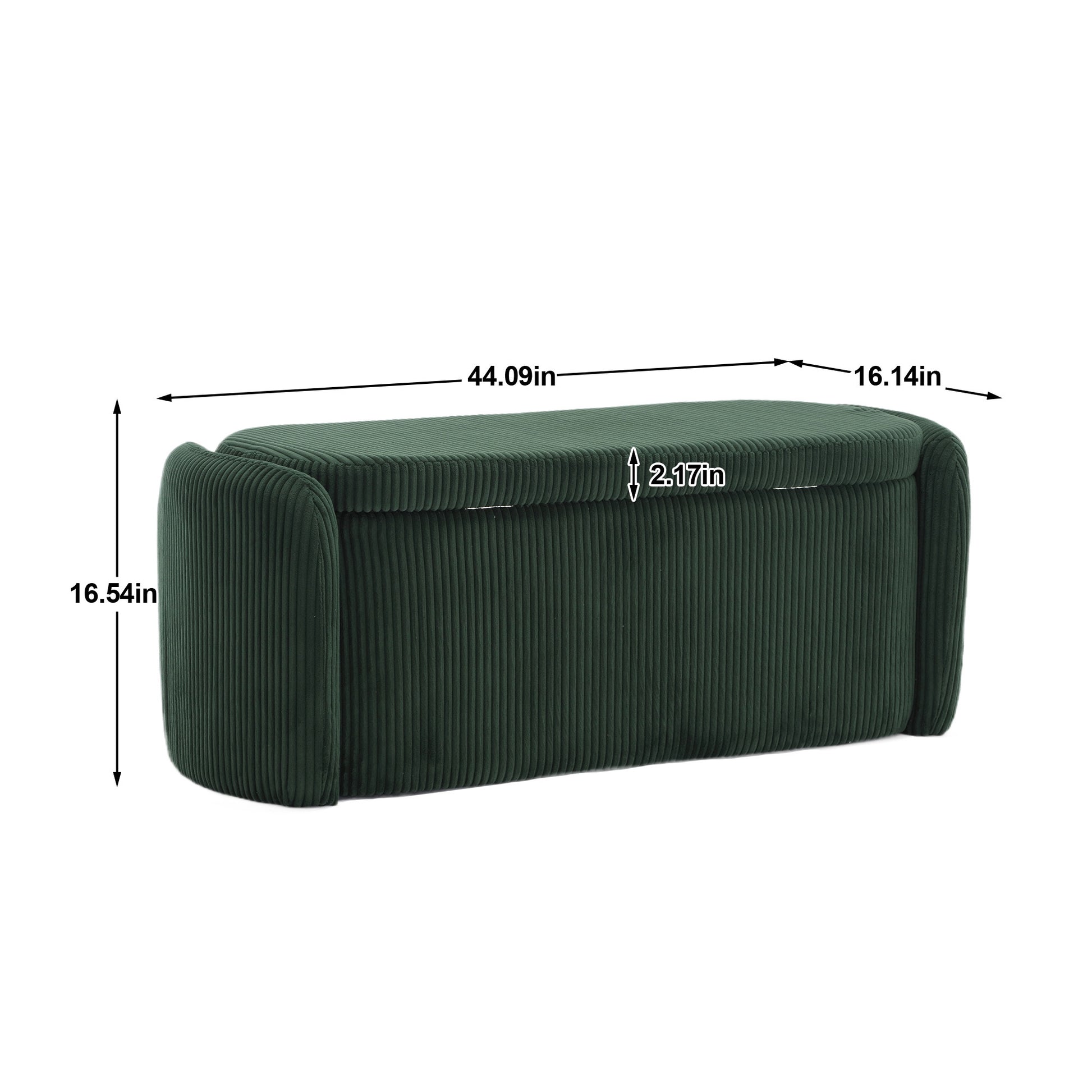 Coolmore Storage Ottoman,Bedroom End Bench,Upholstered Fabric Storage Ottoman With Safety Hinge, Entryway Padded Footstool, Ottoman Bench For Living Room & Bedroom Emerald Emerald Foam Velvet