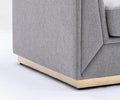 Grey Accent Chair With Cushion Grey Primary Living Space Contemporary Wood Fabric