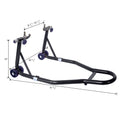 Motorcycle Stand 1000Lb Sport Bike Front And Rear Wheel Lift Swingarm Paddock Stands Black U Black Steel