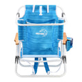 1Pcs Backpack Beach Chairs For Adults Beach Towel Backpack Beach Chairs For Adults 5 Position Chair With Pouch Folding Lightweight Positions Back Pack 13 Inch High No Aqua Blue Water Resistant Frame