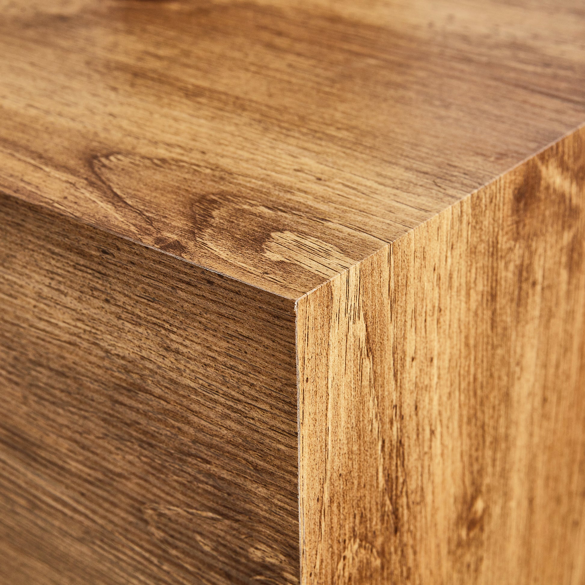 Compact Mdf Coffee Table: 11.8X11.8X19.6 Inches, Stylish Texture Design Wood Mdf
