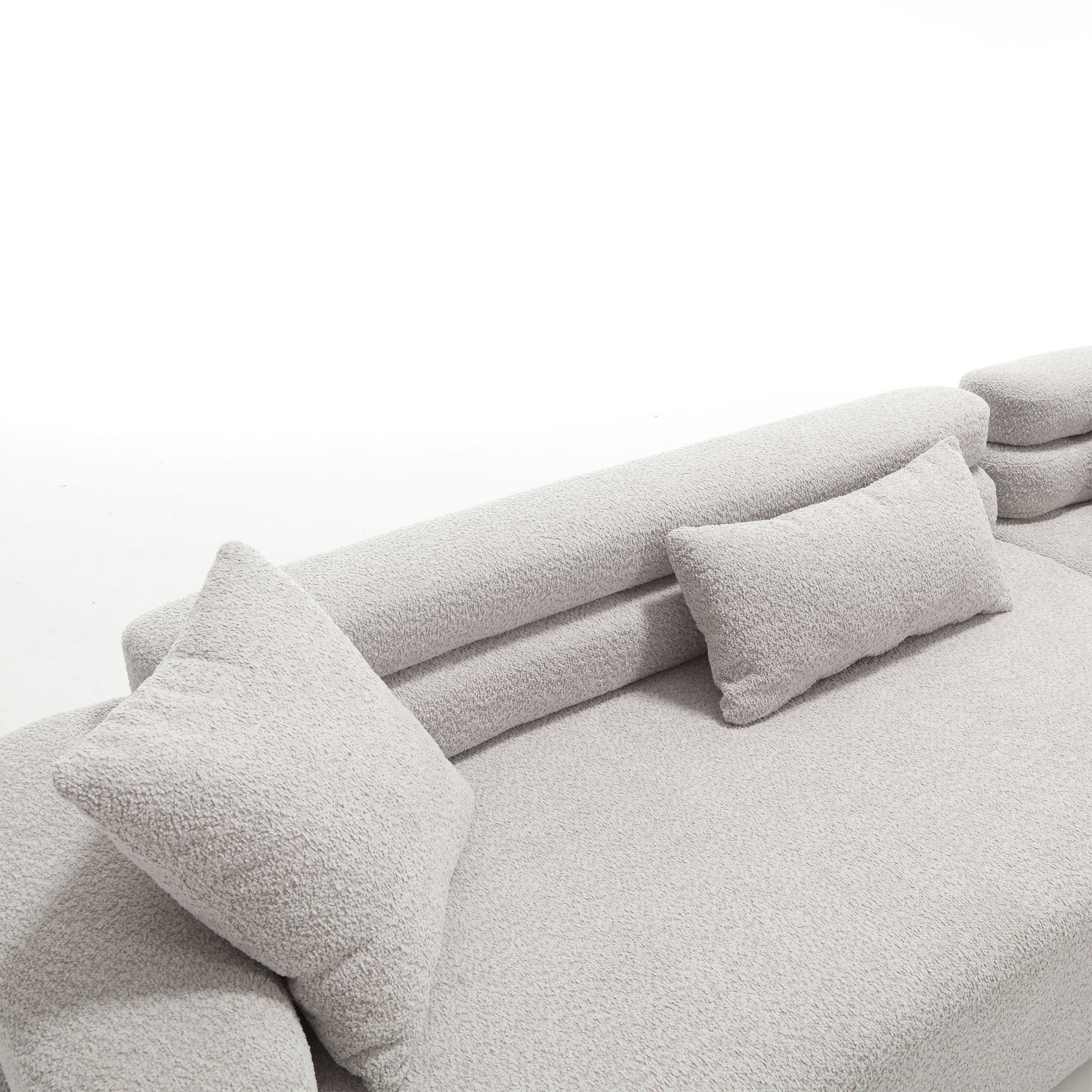 Unique Modeling Design,Upholstered Indoor Furniture,Foam Filled Sleeper Sofa Bed For Living Room,Bedroom,3 Colors Light Gray Primary Living Space Modern Foam Polyester 4 Seat