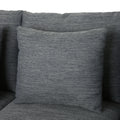 Mirod Comfy 3 Seat Sofa With Wooden Legs, Modern For Living Room And Study Charcoal Fabric 3 Seat