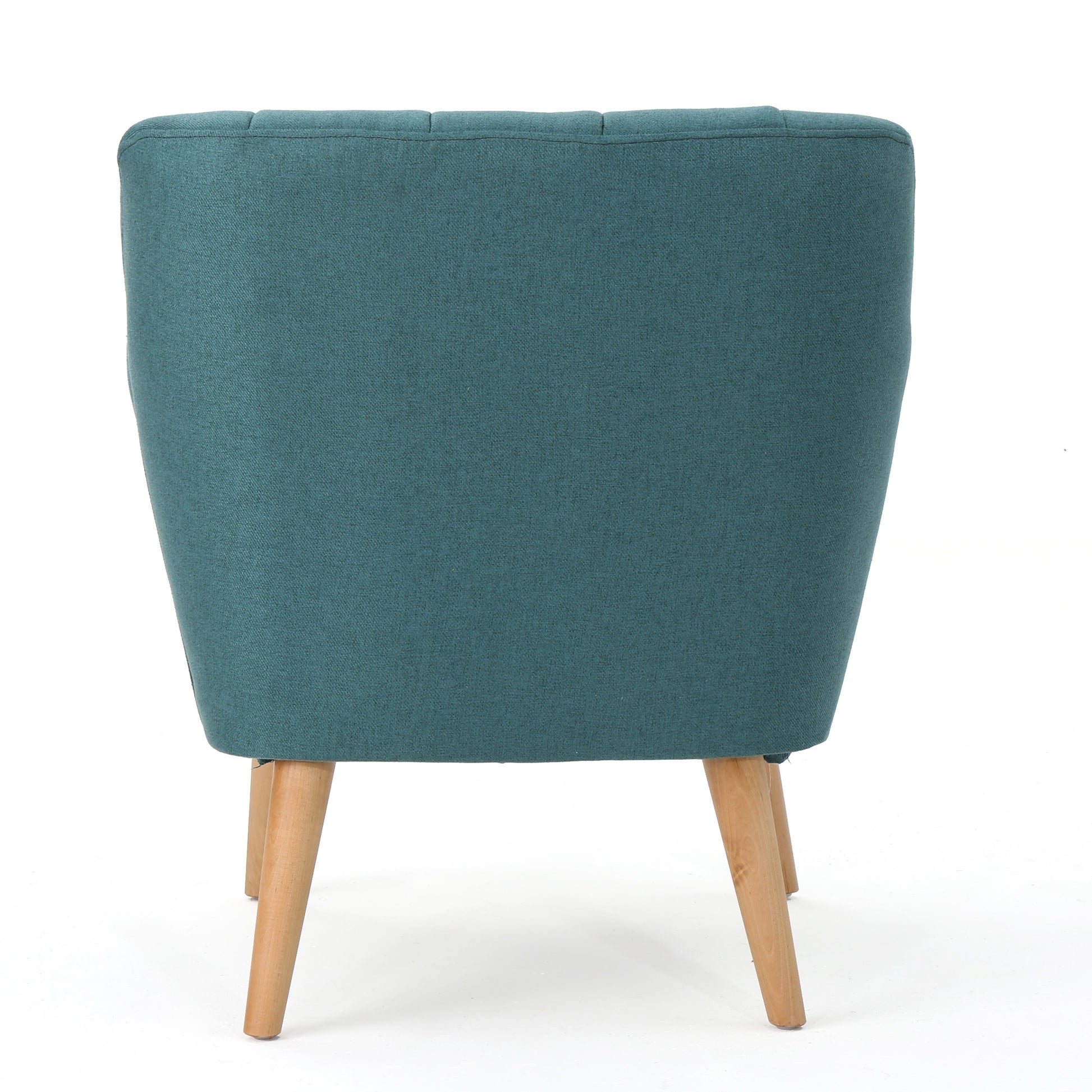 Mid Century Modern Fabric Club Chair, 28.30" W X 27.60" D X 31.50" H, Dark Teal Natural Teal Linen