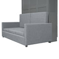 Full Size Murphy Bed Wall Bed With Cushion,Gray Full Gray Mdf Lvl