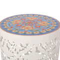 Castana Side Table White Mesh