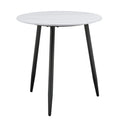 Modern Style Nesting Cocktail Tables And Side Table 3 Piece Occasional Table Set Black Metal Legs White Sintered Stone Top Black,White Primary Living Space Modern Metal,Sintered Stone