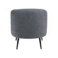 Luxury Living Room Furniture 1Pc Accent Chair Dark Gray Boucle Upholstery, High Density Foam Seat Cushions Dark Gray Primary Living Space Luxury,Modern Plywood