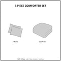 Ombre Shaggy Long Fur Comforter Mini Set Twin Grey Polyester