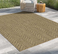 Earth Gc Ntl1013 Jute Mocha 2 Ft. 7 In. X 7 Ft. 3 In. Indoor Outdoor Area Rug Natural & Light Brown Polyester Polypropylene