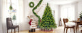 6Ft Grass Green Christmas Tree, Large Branches Pine Tree, Pre Lit Set With Tree & Garland & Wreath, Artificial Christmas With Pine Cones, Hinged Xmas Treefor Holiday Party Ofiice Home Green Polyethylene,Pvc