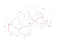 Sectional Sofa With Storage, 96