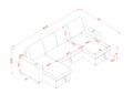 Sectional Sofa With Storage, 96