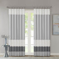 Polyoni Pintuck Curtain Panel Only 1 Pc Panel Grey Multi Silk