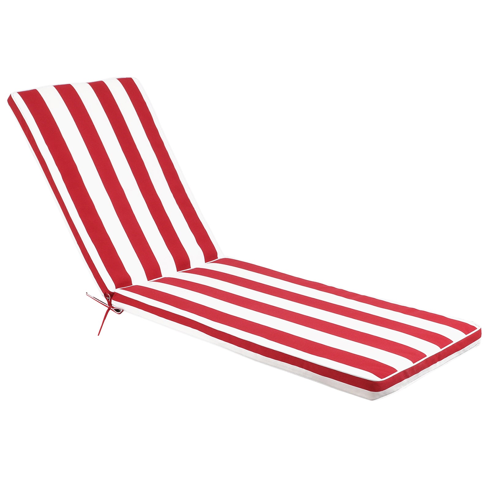 1Pcs Set Outdoor Lounge Chair Cushion Replacement Patio Funiture Seat Cushion Chaise Lounge Cushion Red White Red Striped Cotton