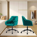 Elegent Velvet Office Chair With Wheels, Makeup Vanity Chair Height Adjustable For Teens Women Girls, Comfy Swivel Modern Leisure Armchair For Home Office, Bedroom, Study And Vanity. Green Green Primary Living Space Luxury,Modern Foam Iron