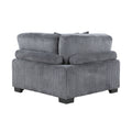 1Pc Modern Living Room Furniture Modular Corner Seat Plush Gray Corduroy Fabric Upholstery Plywood Frame, Matching Pillows Gray Wood Primary Living Space Modern Plywood 1 Seat