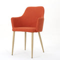 Dining Chair Orange Fabric