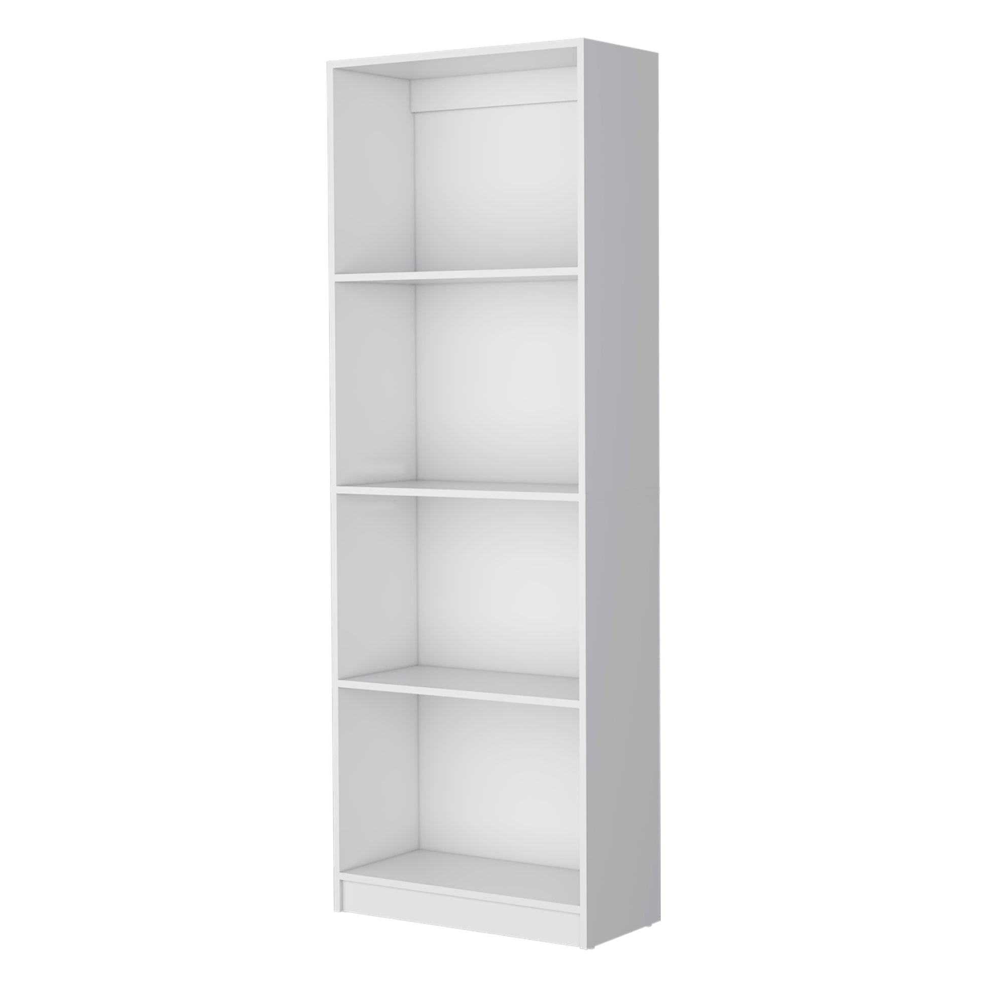 Sutton Bookcase With Tier Storage Shelves White Particle Board Engineered Wood