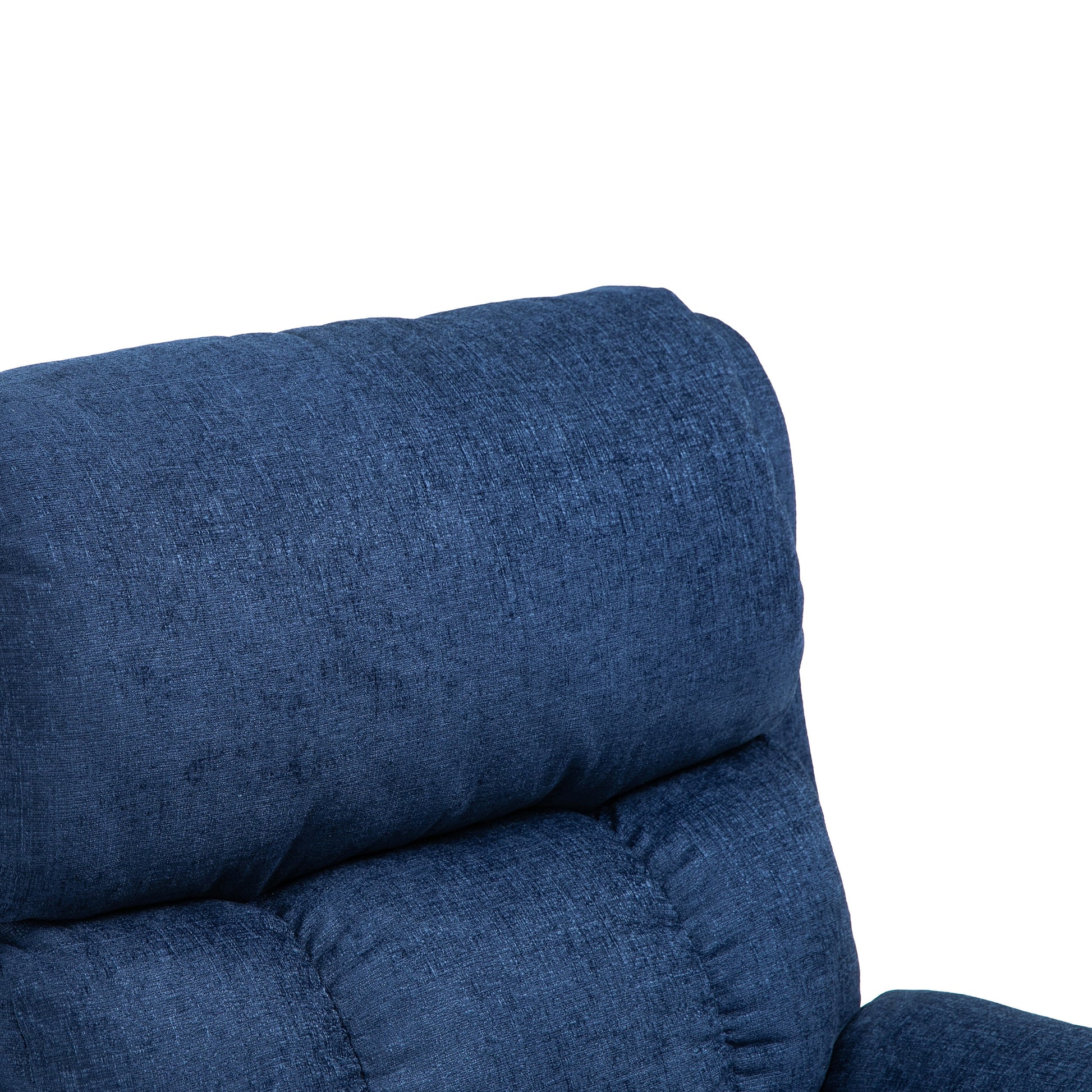 Massage Recliner Navy Blue Fabric