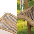 Hammock Swing Chair With Stand For Indoor,Outdoor, Anti Rust Wood Colored Frame 570 Lbs Capacity With Cushion Oversized Double Hammock Chair For Patio Balcony Bedroom Ban On Old W1132P155978 Gold Brown Rattan Metal