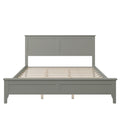 Modern Gray Solid Wood Queen Platform Bed Old Sku:Wf283525Aae Queen Gray Solid Wood