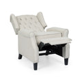 Push Back Recliner Beige Fabric