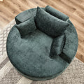 55''L Chenille Sponge Single Sofa,No Assembly Required,Fluffy Modern Sleeper Chair For Living Room, Bedroom, Lounge And Projection Room Not A Swivel Chair. Green Foam Chenille 1 Seat