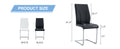 2 Dining Chair Set, Black Dining Chair Set, Pu Material High Back Seat And Sturdy Leg Chair, Suitable For Dining Room, Kitchen, Living Room Black Pu