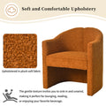 Mirod Stylish Curved Design, Comforting Embrace, Versatile Aesthetic, Dual Purpose Decorative Accent Chair, For Living Room,Bedroom And Study Caramel Boucle