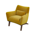 Brayden Lounge Chair Gold Velvet Brown,Gold,Yellow Brown Mid Century Modern Foam Solid Wood,Velvet