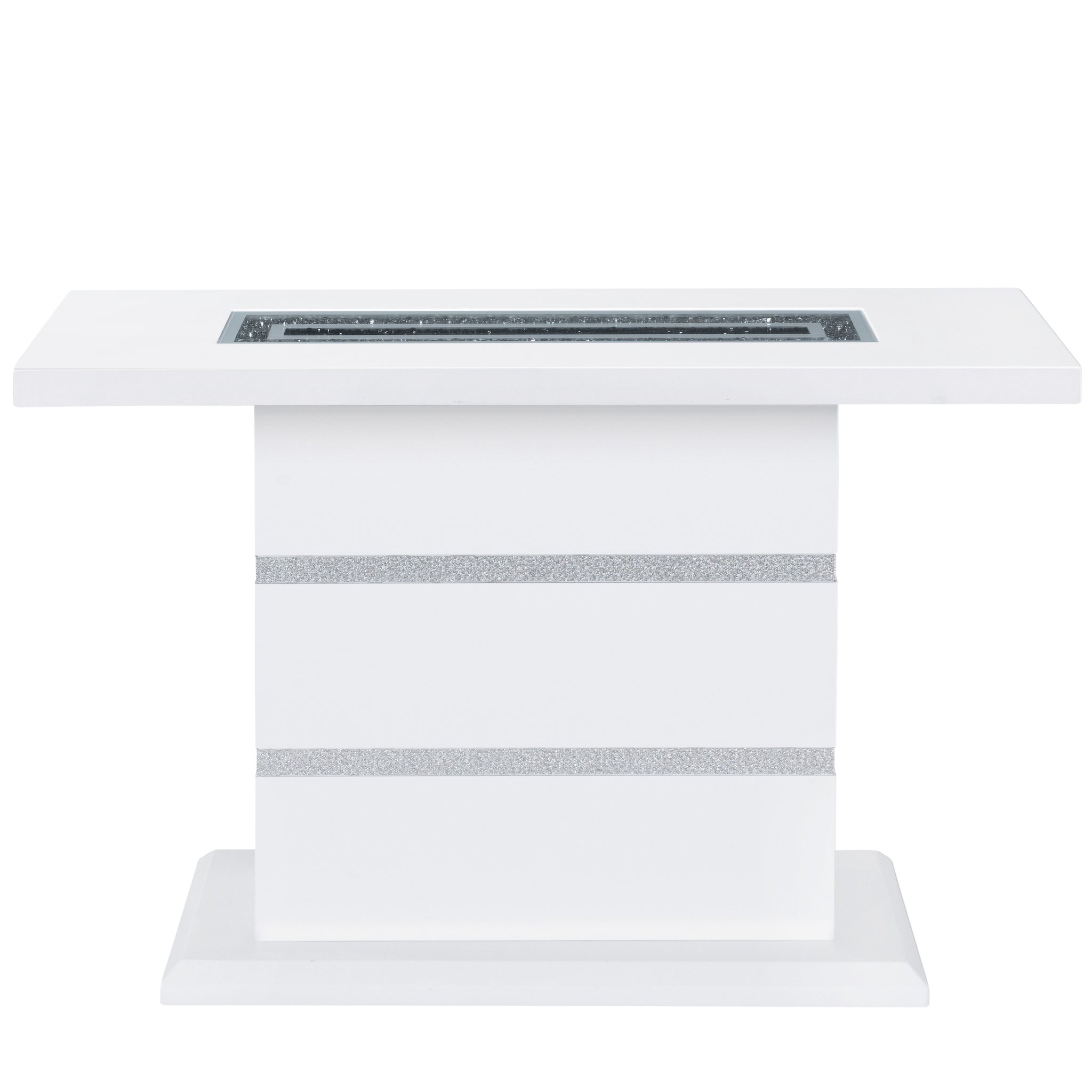 Ariya White Console Table White Rubber Wood