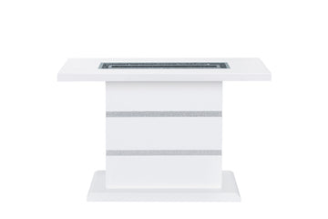 Ariya White Console Table White Rubber Wood