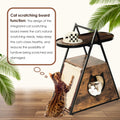 Cat House,End Table.Wood Cat Condo Black Vintage Pet Furniture Black Vintage Particle Board